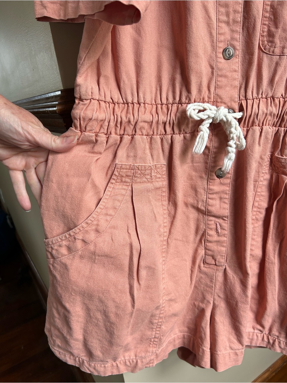 Linen Short Romper - Picture 8 of 12